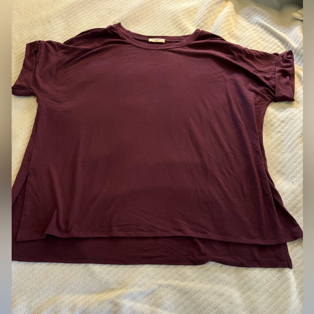 Zenana oversized 3x plum colored top